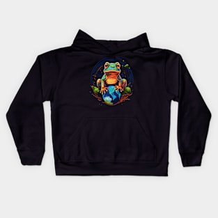 Frog Earth Day Kids Hoodie